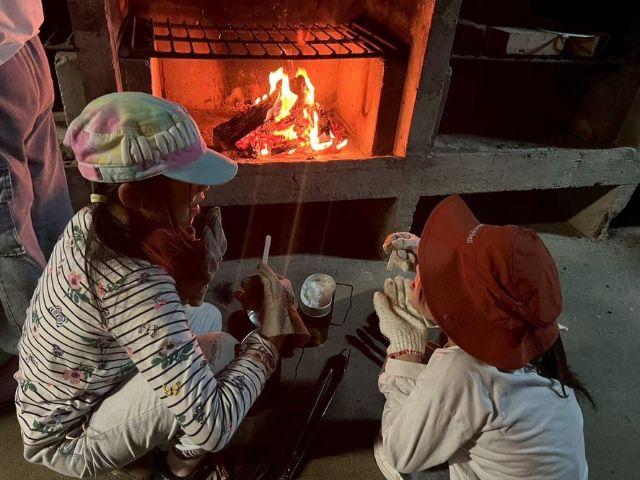 長南学童保育所の子どもたちがキャンプをしている様子